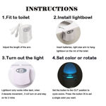 Picture of 8 Color Led Night Light With Motion Sensor Activated Glow For Toilet Bathroom Bowl (Medium, Multicolour)