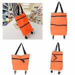Picture of Foldable Shopping Trolley Bag For Vegetables And Grocery With Wheels (Assorted Color)