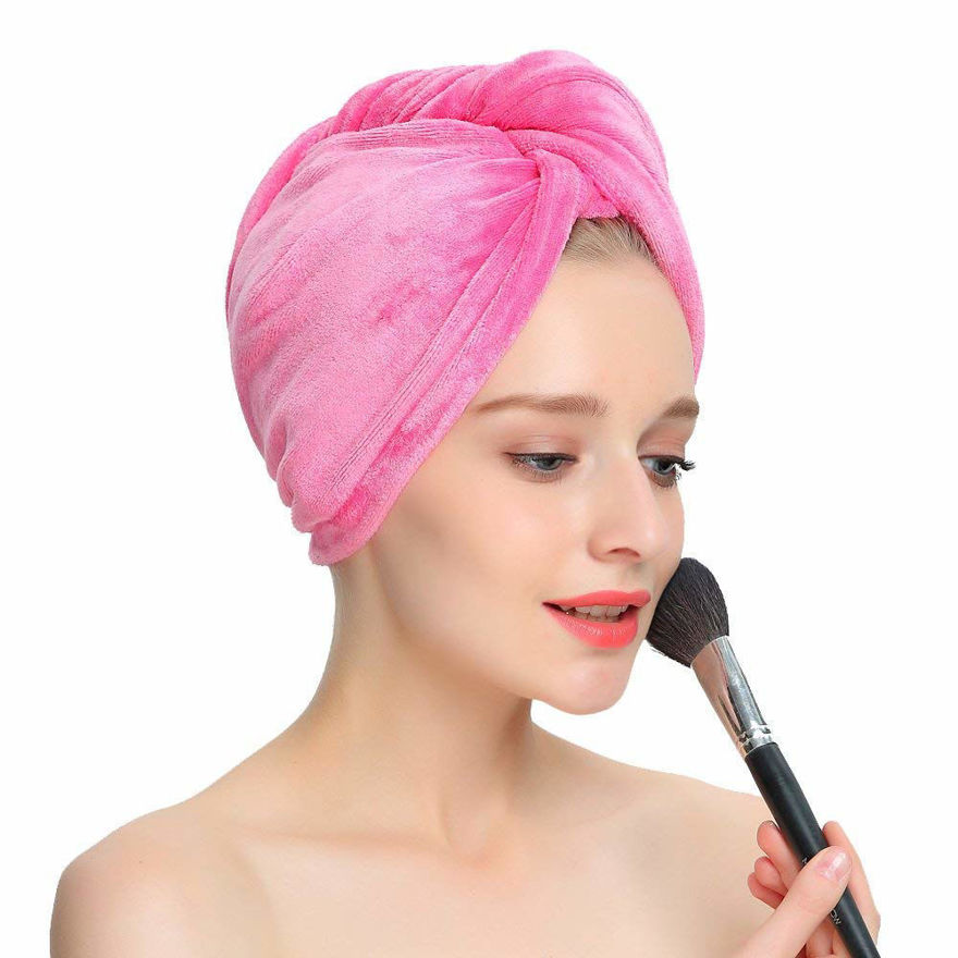Picture of Microfiber Quick Hair Drying Head Wrap Towel For Women Random Color