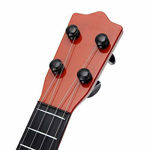 4-string guitar toy for kids with adjustable tuning knobs for intellectual development & musical ability, random color small size-Brown