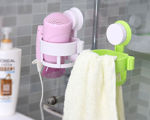 Picture of Hair Dryer Holder Rack With Vacuum Suction Cup, Wall Mount Round Hair Dryer Stand For Bathroom Organizer (Assorted Color)
