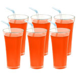 Picture of Transparent Unbreakable Poly Carbonate Stylish Soft Drink Glass Set Of 6 Pcs