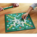 Board Game Children Puzzle Scrabble Play with Family Party.