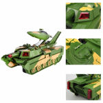 Automatic Deformation 2 in 1 Aircraft and Military Tank Toy for Kids with 3D LED Lights and Music - Bump and Go Action - Battery Operated