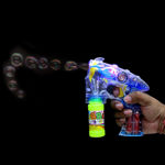 Bubble Gun with Light & Music (1 Bubble Gun + 2 Liquid Bottles, Multi Color, Version 4.0)