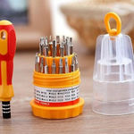 Picture of Jackly 6036 Mini Screwdriver Set Of 31 In 1 Repairing Interchangeable Precise Screwdriver Tool Set Kit With Magnetic Holder For Home And Laptop (Multicolour)