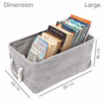 Picture of Eco-Friendly Clothes Storage Bin Foldable Storage Basket Bins Organizer, Set Of 3 (Grey)