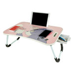 Picture of Multi-Purpose Laptop Table With Drawer, Bed Table, Wooden Foldable Bed Table, Lap Desk, Study Table, Portable Table