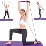 Picture of Portable Pilates Bar Kit With Resistance Band For Exercise With Foot Loop For Total Body Workout, Yoga, Pilates And Strength Training Exercise