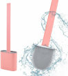 Picture of Toilet Brush With Holder Stand Silicone Brush For Bathroom Cleaning, Cleaning Silicone Brush And Holder