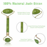 Picture of Marble Jade Roller Face Massager Double Rollers Antiaging Face Eye Neck Foot Massage Tool Stimulating Blood Flow (Green)