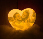 Picture of Customized Heart Moon Lamp