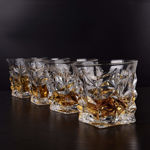 Whiskey Tumbler, Non-Lead Crystal-Clear Glass, Dimond (320 ml) Set of 6