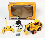 Cheetah Remote Control and LED Flash Lights JCB Plastic Truck (Yellow, Large)