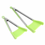 Picture of 2 In 1 Spatula Tongs Non Stick, Heat Resistant, Dishwasher Safe Spatula With Stainless Steel Frame And Silicone Tong