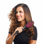 Picture of Black Hair Straightener Ceramic Brush and Style Brushes (Assorted Color)