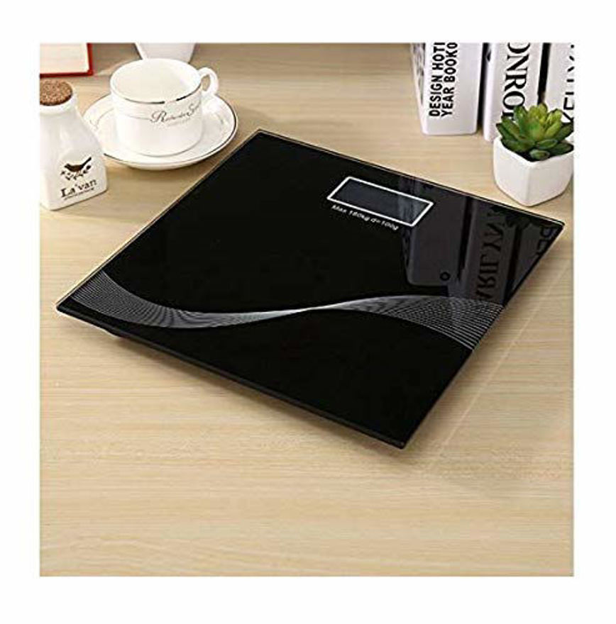Picture of Electronic Thick Tempered Glass & LCD Display Digital Personal Bathroom Health Body Weight Machine Scales for Body Weight, Weight Scale Digital for Human Body, Weight Machine for Body Weight