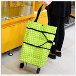 Picture of Foldable Shopping Trolley Bag For Vegetables And Grocery With Wheels (Assorted Color)