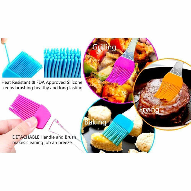 Kitchen Silicone Flat Pastry Brush Silicon Oil Cooking Brush for Grilling,  Tandoor, Cooking, Baking, Oil Brush