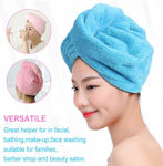 Picture of Microfiber Quick Hair Drying Head Wrap Towel For Women Random Color
