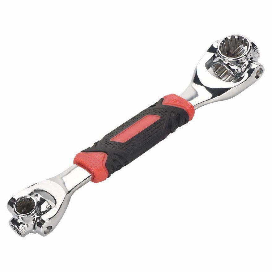 Picture of Multi Function Socket Wrench, 48 Tools In One With 360 Degree Rotating Head, Tiger Wrench Works With Spline Bolts, 6 Point, 12 Point, And Any Size Standard Or Metric