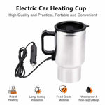 Picture of 12v Car Charging Electric Kettle Stainless Steel Travel Coffee Mug Cup Heated Thermos