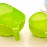 Picture of 2 in 1 Plastic Grain and Vegetables Washing Rice Bowl and Strainer (Assorted Color