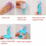 Picture of ABS Double Layer Soap Box Holder with Suction Cup (Medium, Assorted Colour)
