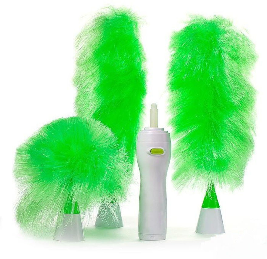 Picture of Cleaning Brush With 2 Mini Heads And Surface Spray Bottle For Home & Kitchen Use (Green)