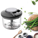 Picture of Handy Plastic Chopper With Pull Cord Technology And 3 Stainless Steel Blades Eco Friendly Design Vegetable & Fruit Chopper(Black)