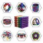 multi-colored balls for kids , degree round magnetic stainless steel solid balls for kids toy , 216 pcs- Multi color