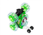 RC Full Function Radio Remote Control Toys 360 Degree Rotating Stunt Remote Cars with Light, Music and Rechargeable Batteries for Kids (Color May Vary) (Green)