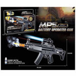 18 inch battery operated machine gun toy with dynamic sound ,real smoke effect for kid- Multi color