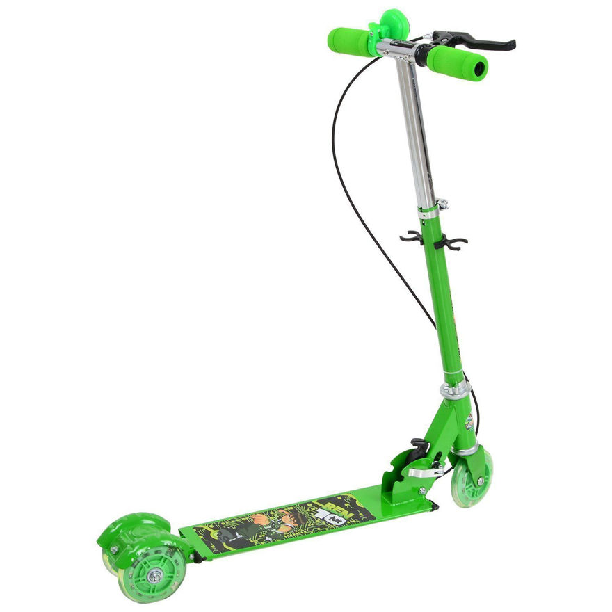 Baybee Skate Scooter for Kids 3 Wheel Lean to Steer 3 Adjustable Height with Suspension for Babies/Childrens Boys & Girls-(Pink)  (Green)