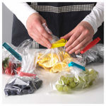 Picture of 3 Different Size Plastic Food Snack Bag Pouch Clip Sealer For Keeping Food Fresh For Home Kitchen Camping 18 Pcs (Assorted Color)