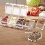 Picture of 4 Pcs Salt and Spice Masala Storage Box for Kitchen