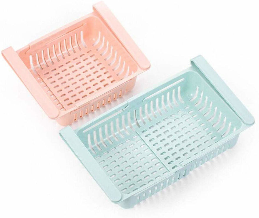 Picture of Adjustable and Expandable Plastic Fridge Storage Food Organizer Tray (2)
