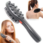 Picture of Electronic Magnetic Hair Massager Acupressure Head Hair Brush Vibrator Massager Brush