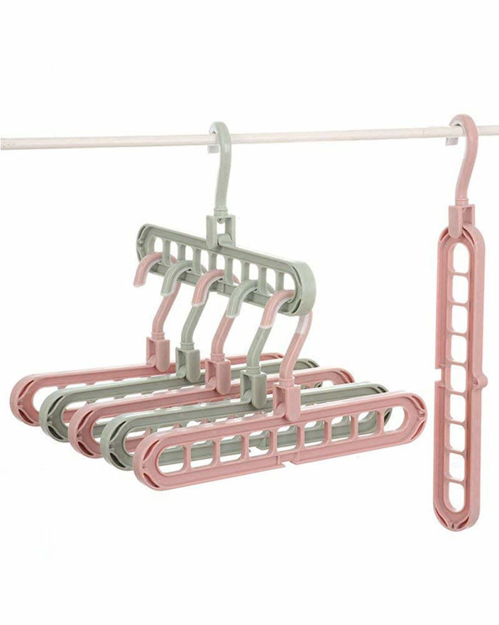 Picture of Multi Function Storage Rack Magic Rotating Anti Skid Folding Drying Rack Portable Hanging Wet And Dry Clothes Hanger Closet Hook Set Of 6