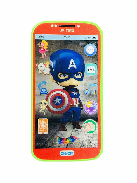Toys Digital Mobile Phone with Touch Screen Feature, Amazing Sound and Light Toy (AVENGERS)  (Red)