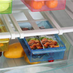 Picture of Plastic Fridge Storage Organizer Container with Lid   1 Piece, Multicolour