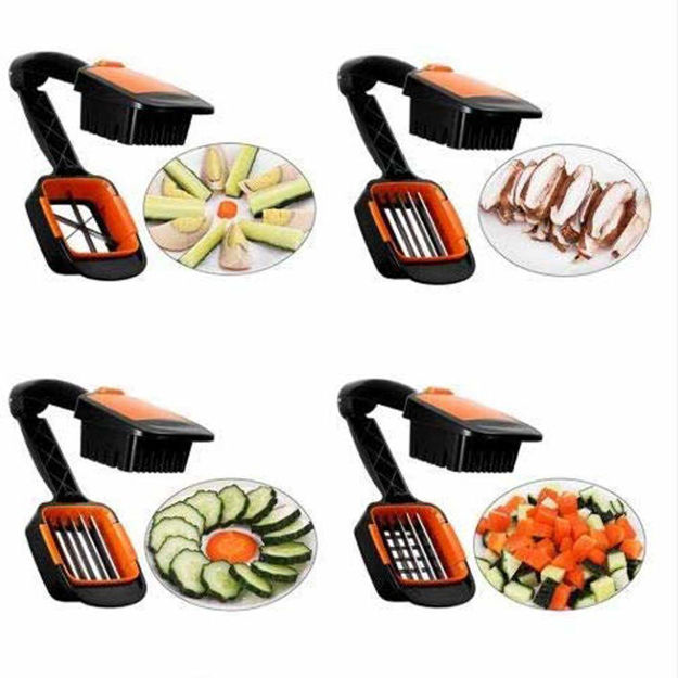 Plastic Vegetable Dicer Chopper 5 In 1 Multi-Function Slicer With Container  Onion Cutter Kitchen