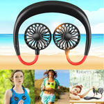 Picture of Portable Hands free Neck Hands Free Neck Hanging USB Rechargeable And 360 Degree Rotation Fan For Outdoor Sport Camping Travel Office (Assorted Color)