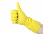 Picture of Reusable Washing And Cleaning Rubber Hand Gloves For Kitchen And Garden (Yellow Color, Medium)