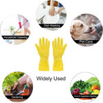 Picture of Reusable Washing And Cleaning Rubber Hand Gloves For Kitchen And Garden (Yellow Color, Medium)