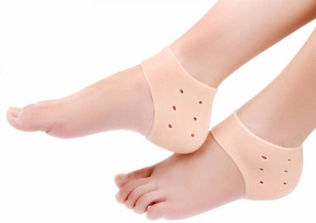 Picture of Silicone Gel Heel Pad Socks for Pain Relief for Men and Women