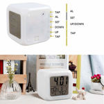 Picture of Smart Digital Alarm Clock For Automatic 7 Colour Changing Led Digital Alarm Clock With Date, Time, Temperature For Office And Bedroom