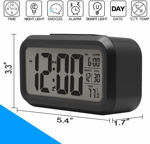 Picture of Smart Digital Alarm Table Battery Operated Clock with Automatic Sensor Date & Temperature (Random Color)
