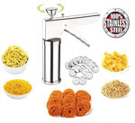 Picture of Stainless Steel Kitchen Press Snacks Maker With Different Types Of Jalies (15 Jalis Chakri Maker)