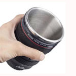 Picture of Stainless Steel Camera Lens Coffee Mug With Cookie Holder(Black)